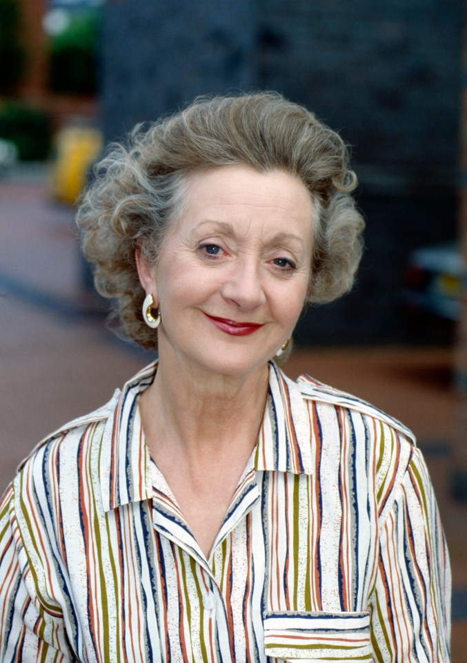 Thelma Barlow as Mavis Riley in the 1991 Coronation Street TV series.