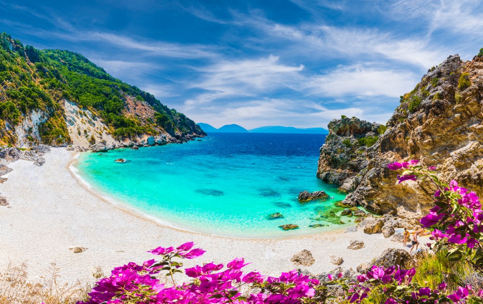 Agiofili beach on the Ionian sea, Lefkada island, Greece