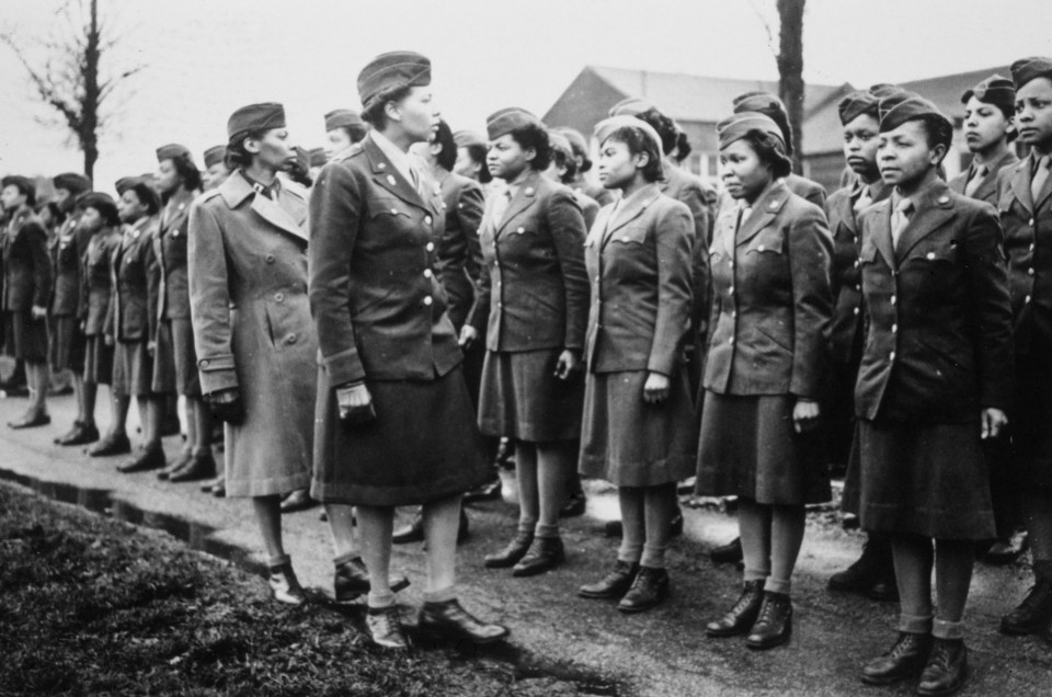 The 6888th Central Postal Directory Battalion at a temporary post in Birmingham