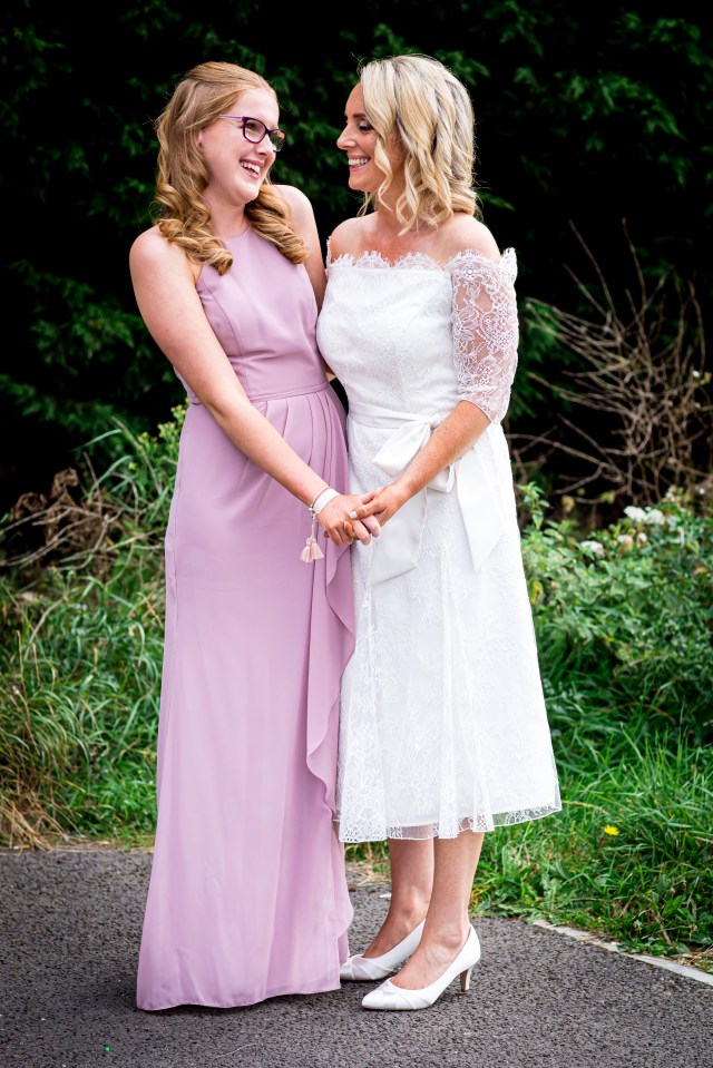 Ellie and her mum Catherine O'Connor on her wedding day