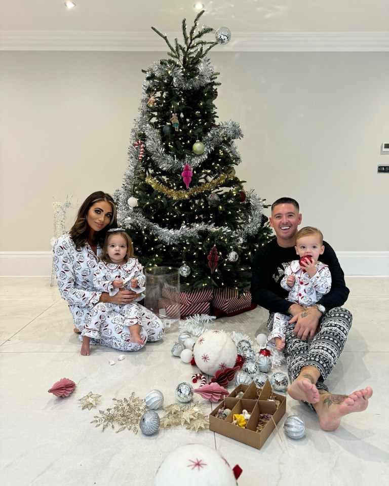 Amy Childs decorated her Christmas tree with the kids this year