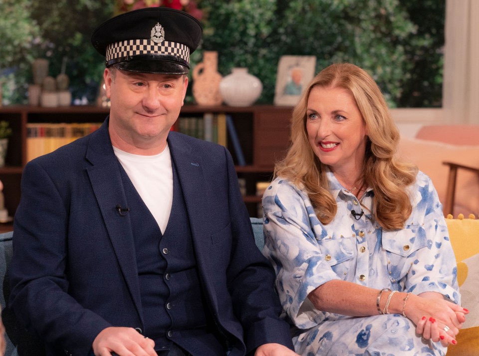 Andrew looks unrecognisable in the new show (seen here with Balamory co-star Julie Wilson Nimmo in 2022)