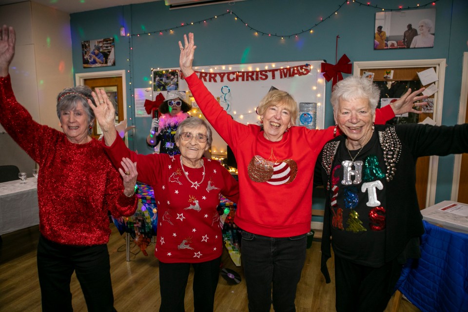 Guests are the party get into the festive spirit, thanks to Age UK