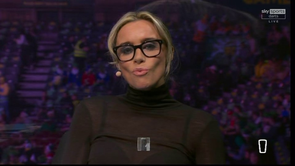 Anna Woolhouse wore a daring see-through outfit at the World Darts Championship