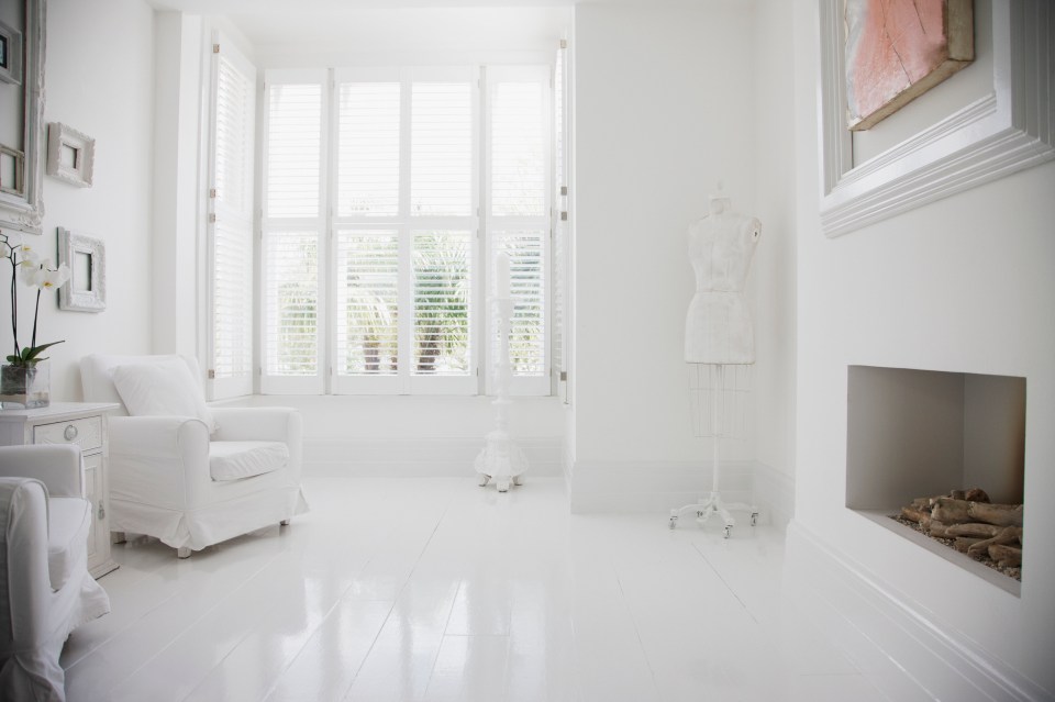 The property pro advised against an all-white finish as it can look clinical and sterile (stock image)