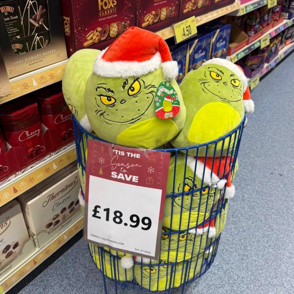 B&M is selling Squishmallows themed on The Grinch for £18.99