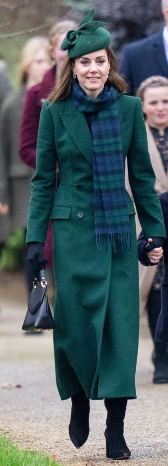 The Princess of Wales attending church on Christmas Day