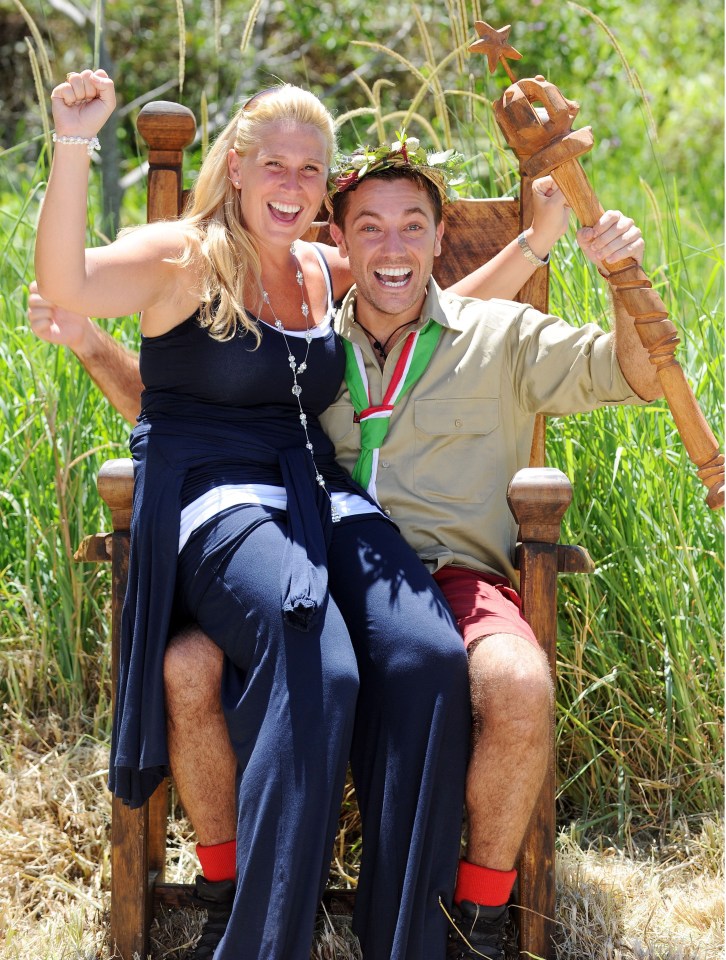 Gino D'Acampo with wife Jess when he won I'm A Celeb