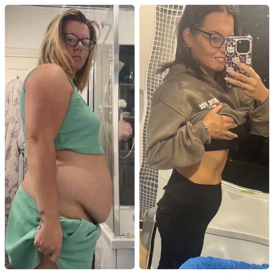 Becca-Jayne before and after losing 5 stone