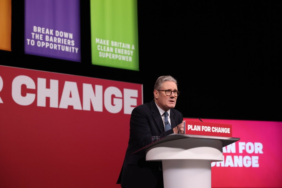 Sir Keir Starmer gives his Plan for Change speech at Pinewood Studios