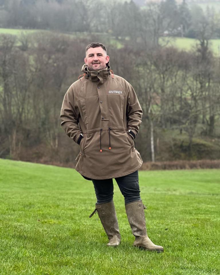 The 32-year-old owns a 400-acre farm near Llandovery