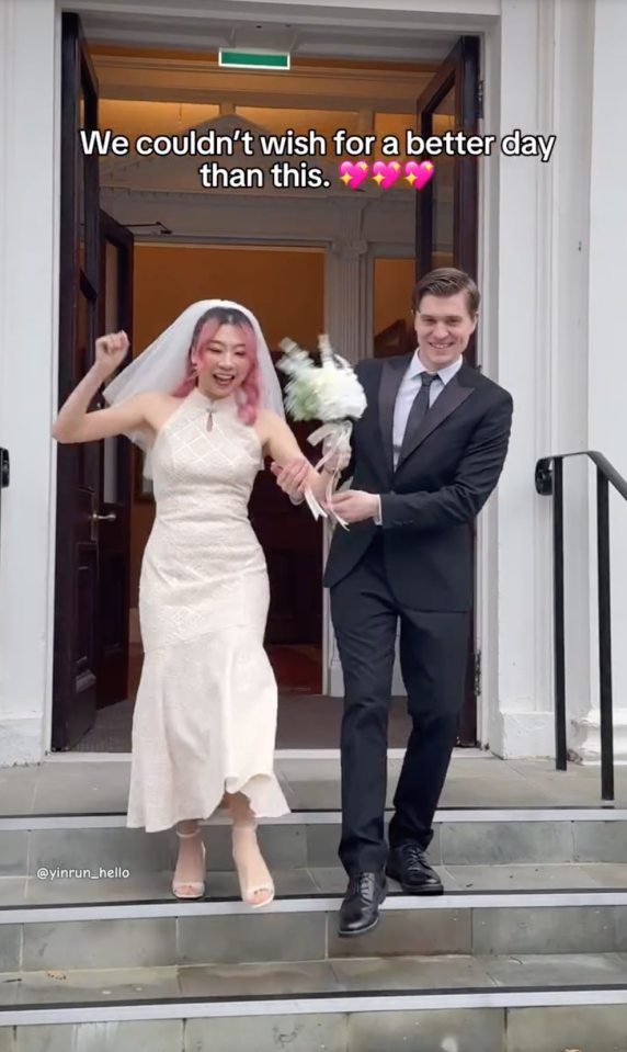 The star shared video from her big day