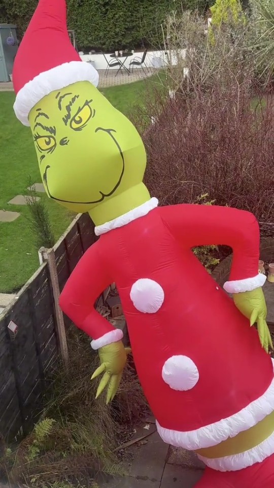 Shopper Lauren picked up a 'ginormous' inflatable Grinch from Home Bargains