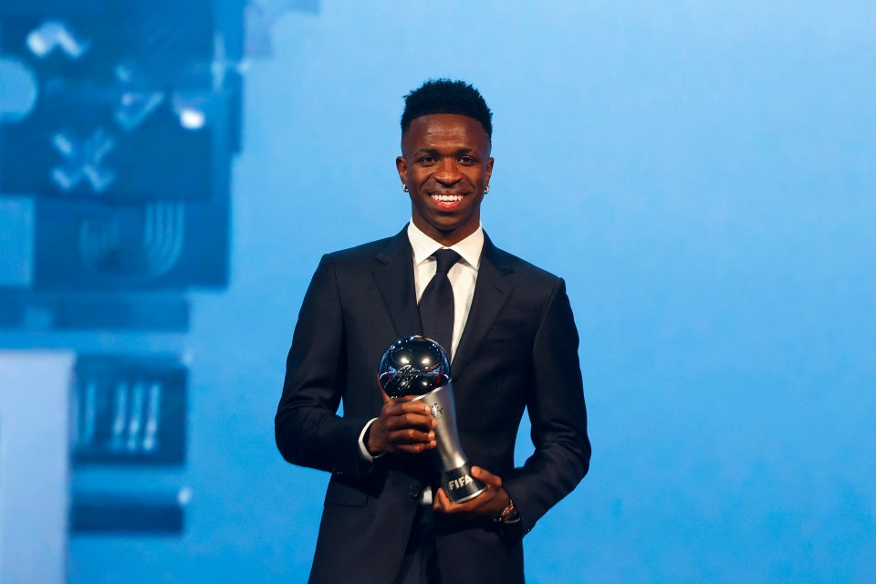 Vinicius scooped the award after his Ballon d'Or snub