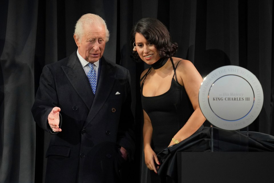 Meanwhile King Charles visited Christmas stalls at London’s Battersea Power Station