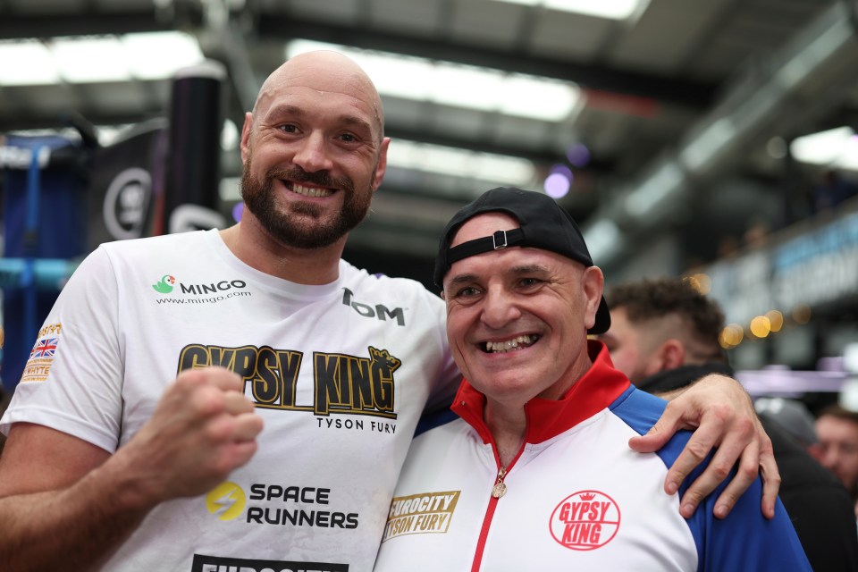 Tyson Fury is usually joined by dad John in his corner