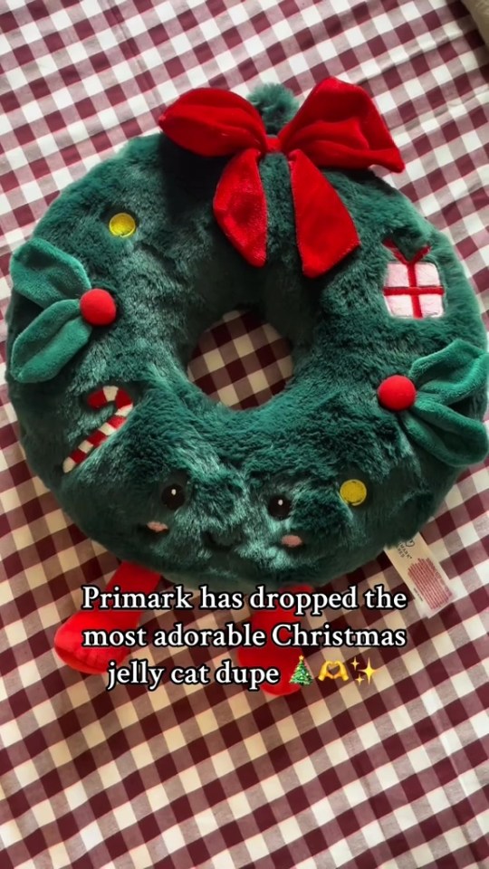 Primark's adorable Christmas wreath Jellycat dupe.