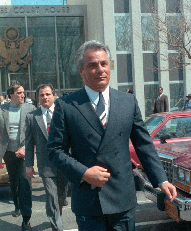 The infamous mob boss pictured at Brooklyn Federal Court where he went on trail for racketeering