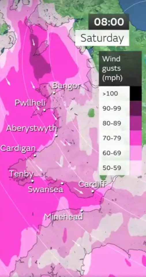 Storm Darragh will batter the west coast