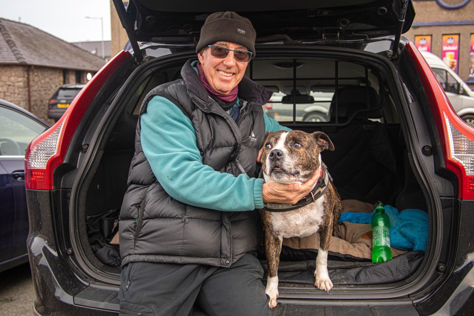 Caernarfon local Colin and his dog Buster