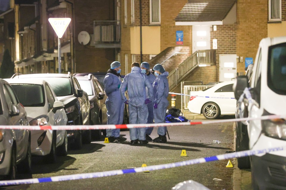 Forensics were called out to the scene on Saturday night