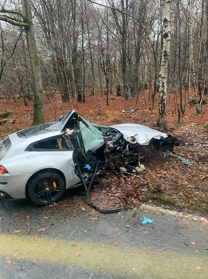 Wreckage from Michail Antonio's horror crash