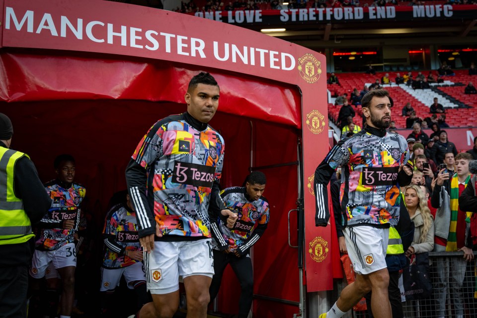 Man Utd donned the pro-LGBTQ+ training gear last year