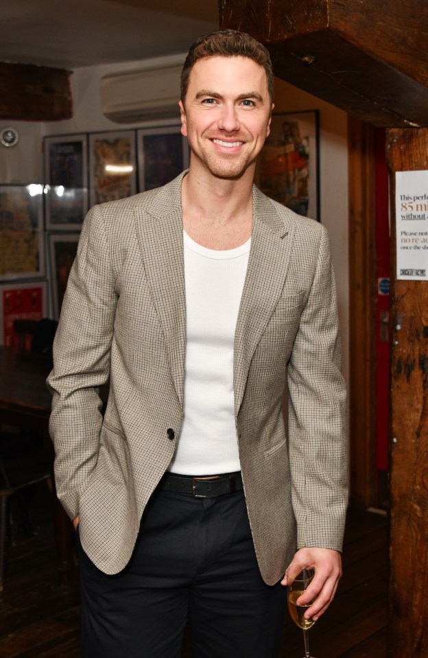 Richard Fleeshman at the Marjorie Prime press night after-party.