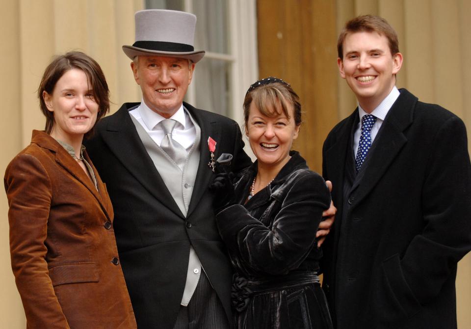 The DJ with his family, after getting an MBE in 2006