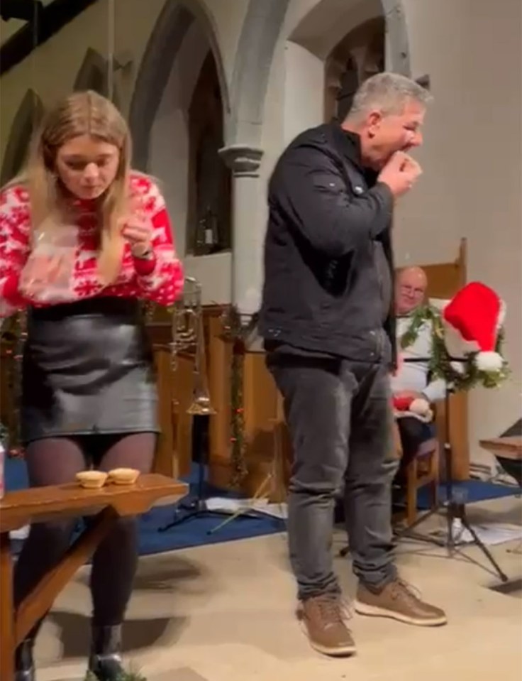 George Panai gobbled up a world record by scoffing three mince pies in 32 seconds