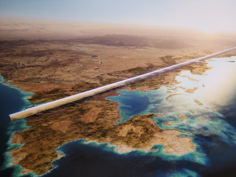 The 106 miles-long liner skyscraper will not be finished in the next 50 years (concept image)