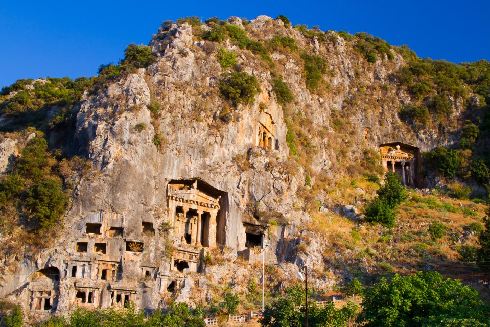 Amyntas Tomb in Fethiye, Turkey.