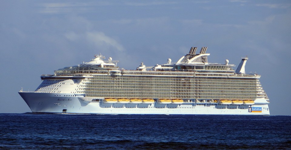 The 362-meter-long Allure of the Seas (file photo) was on a four-day cruise to the Bahamas