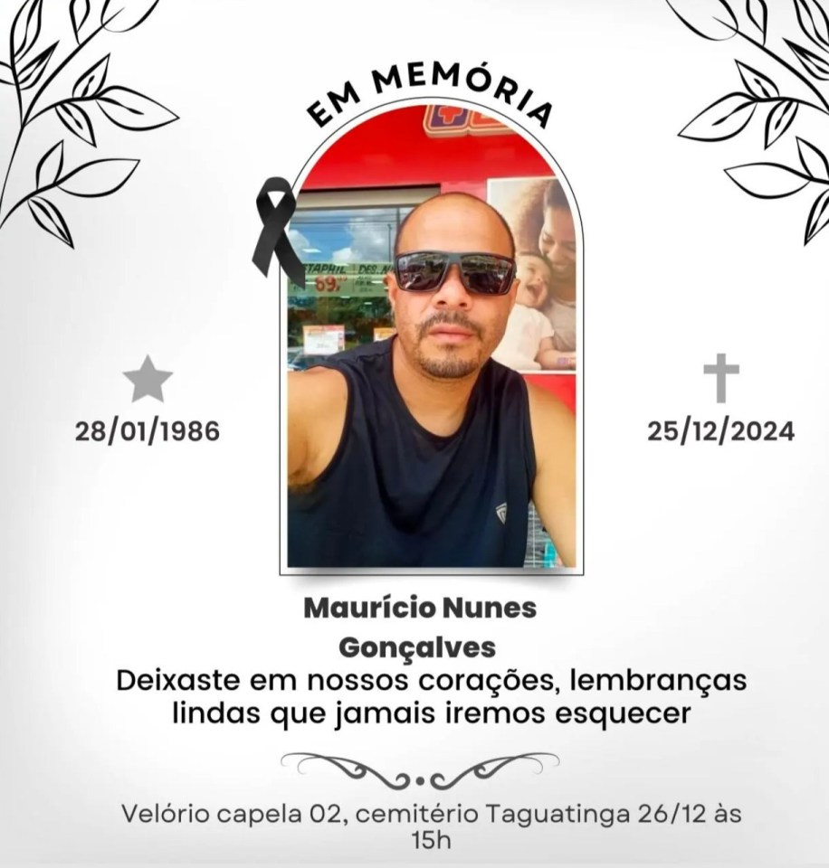 Mauricio Nunes Goncalves, 38, was shot dead in a bar massacre