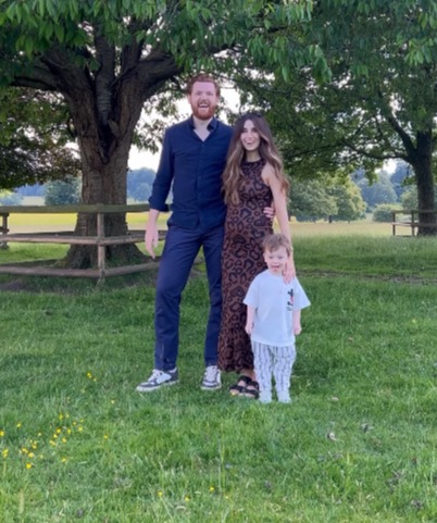 Paul with wife Kate and son Charlie