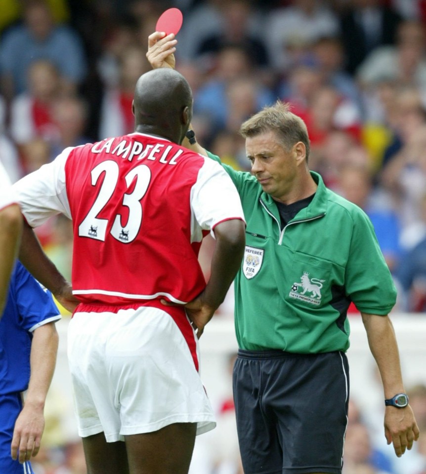 Mark Halsey was not on Sol Campbell's Christmas card list after sending him off a few times