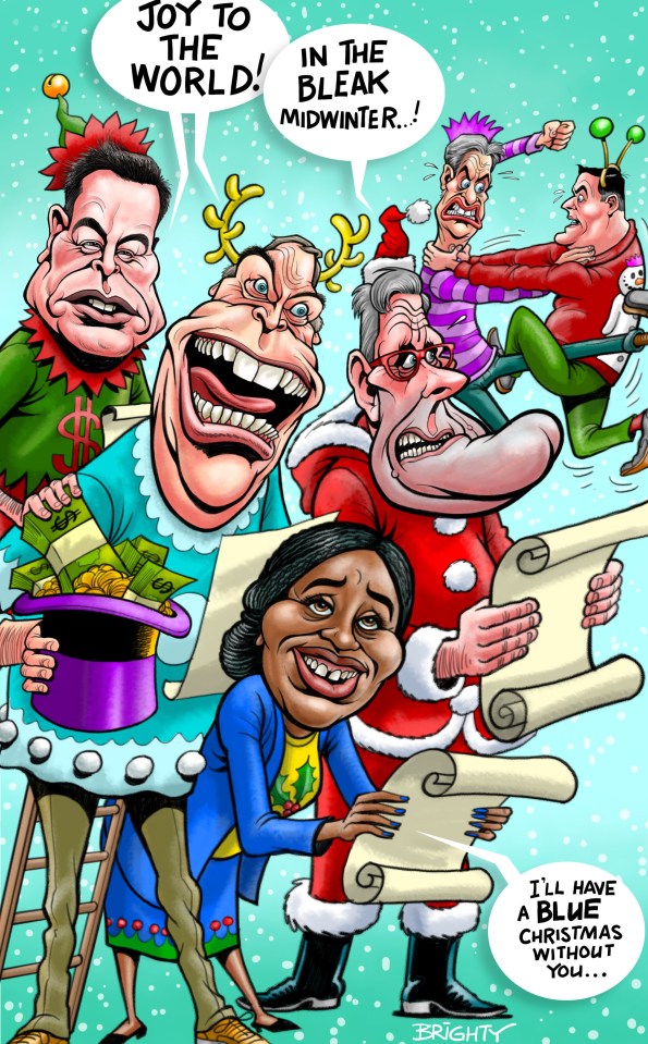 Only one leader is smiling this Christmas: Nigel Farage