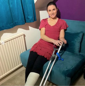  Sarah Storey shared this picture on Instagram informing fans about being forced to quit Dancing On Ice