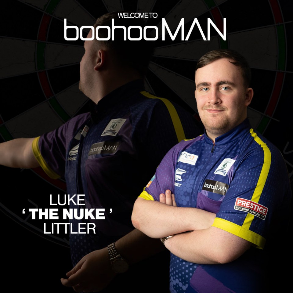 Luke "The Nuke" Littler, a darts player, welcomes boohooMAN.