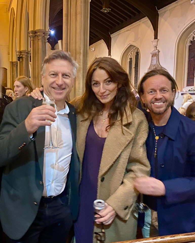 Davina McCall with two friends at a public appearance.