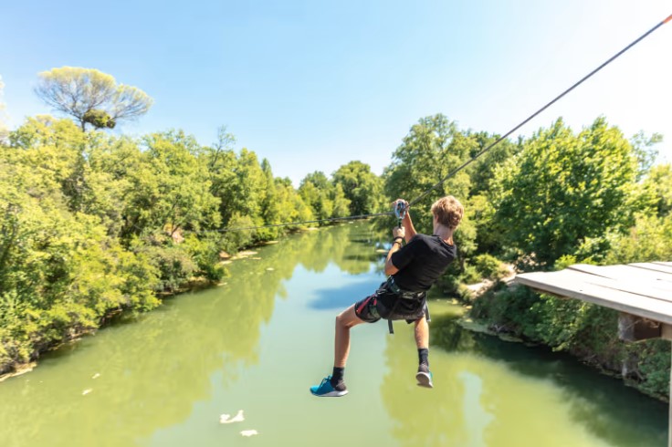 The french campsite is located just outside Montpellier in southern France