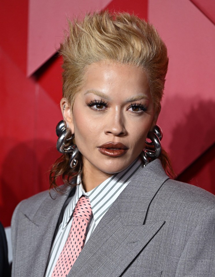 Rita Ora opted for a punk chic look as she attended 2024 The Fashion Awards