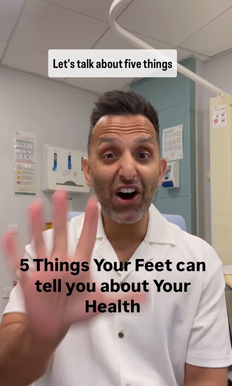 Dr Amir Khan warned of five things your feet could be telling you about your health on his Instagram