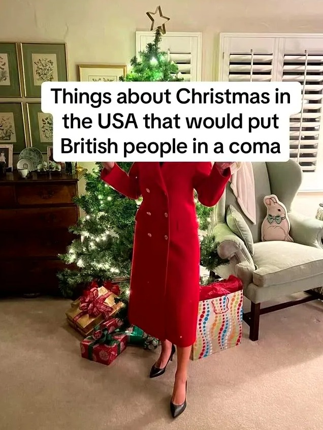 An American woman has shared the differences between a British Christmas and one in the States