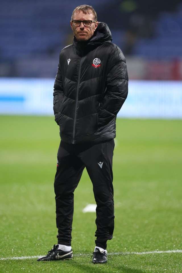 Brett Ormerod, assistant manager of Bolton Wanderers, on the sidelines.