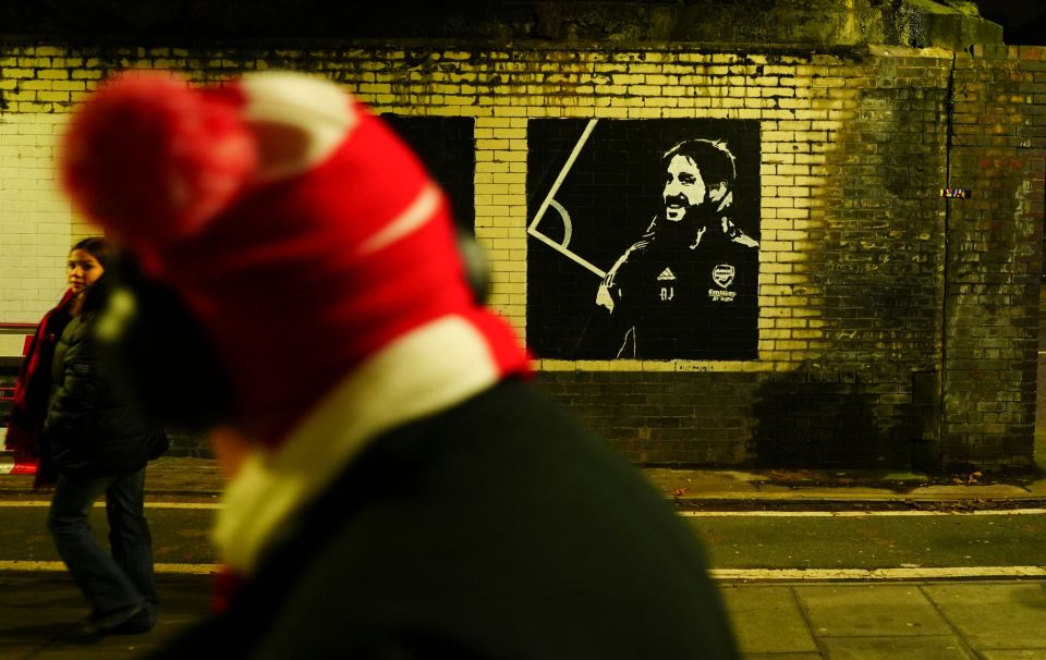 A mural of Nicolas Jover was spotted outside the Emirates last night