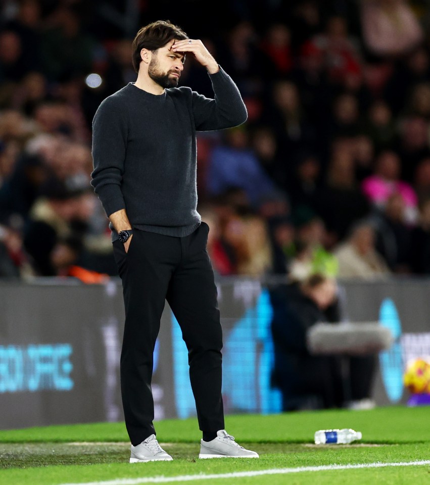 Southampton manager Russell Martin at a Premier League match.