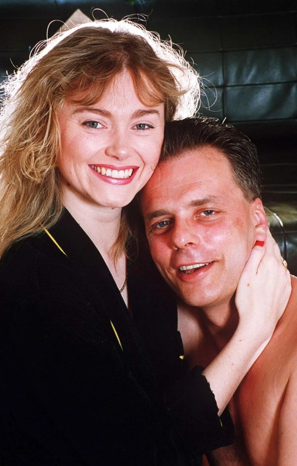 The couple in 1994 filming