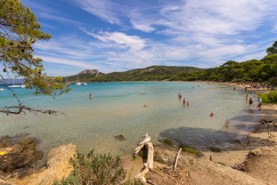 Plage de Notre Dame, one of the beaches on the island, was named the most beautiful in Europe in 2015