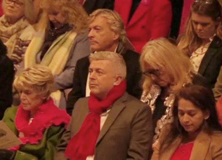 Judy Finnigan and Richard Madeley at a Christmas carol service.